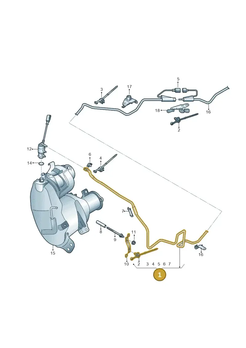 80A131961C Audi Transfer Line for Reducing Agent