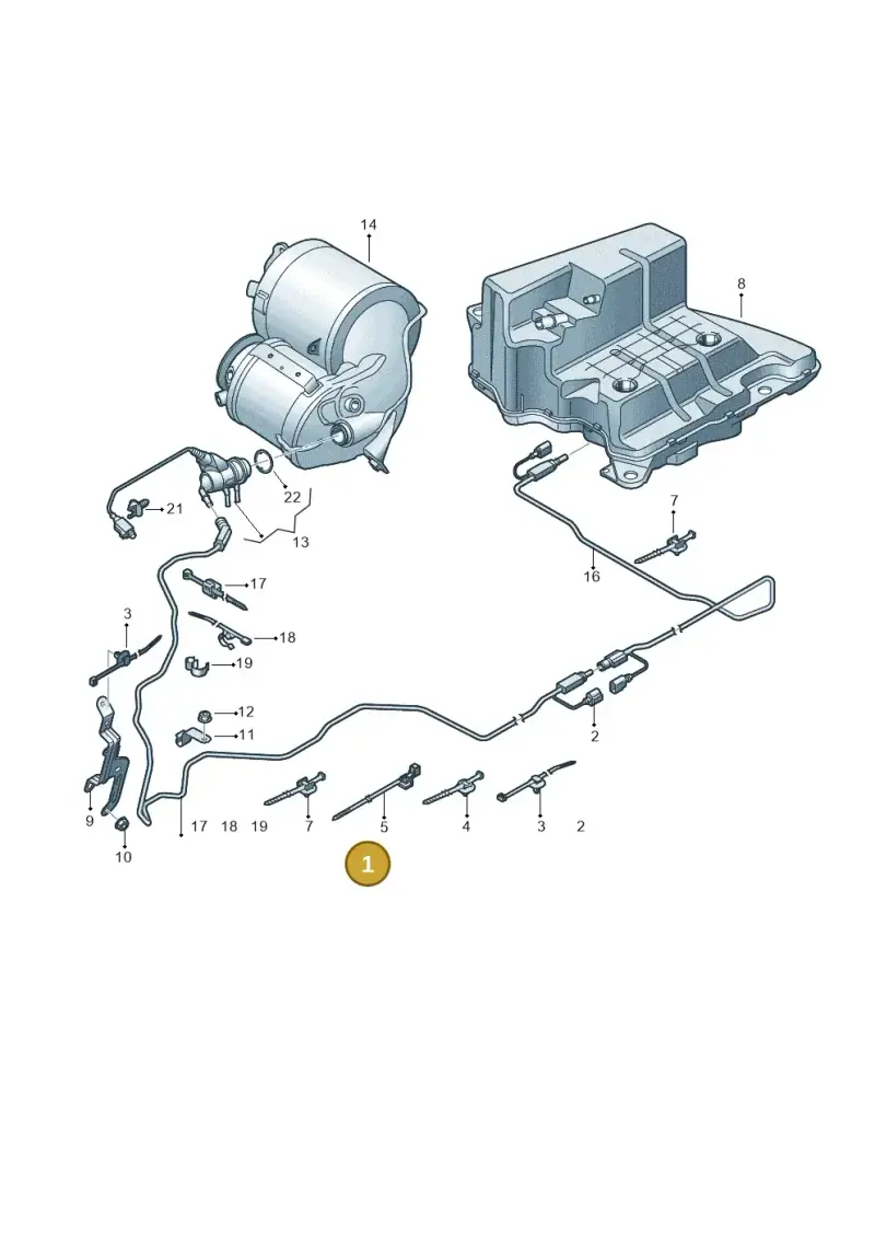 80A131961J Audi Transfer Line for Reducing Agent