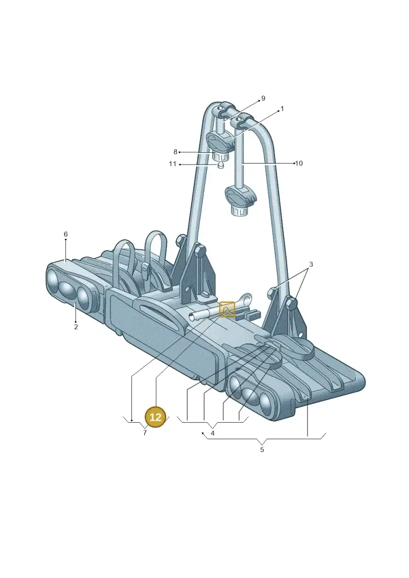 8R0071891K Audi Replacement Key for Bicyclecarrier Lock