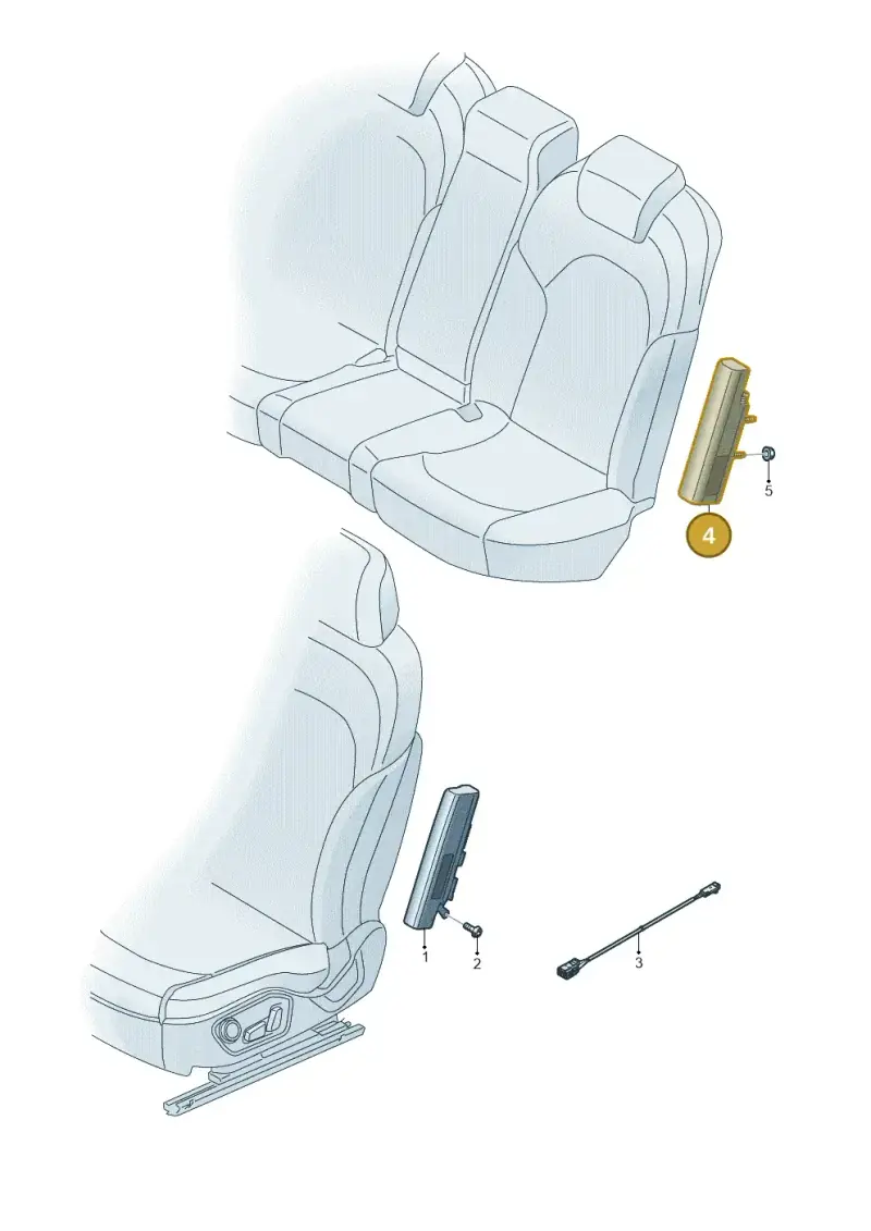 8W0880442F Audi Side Airbag Unit