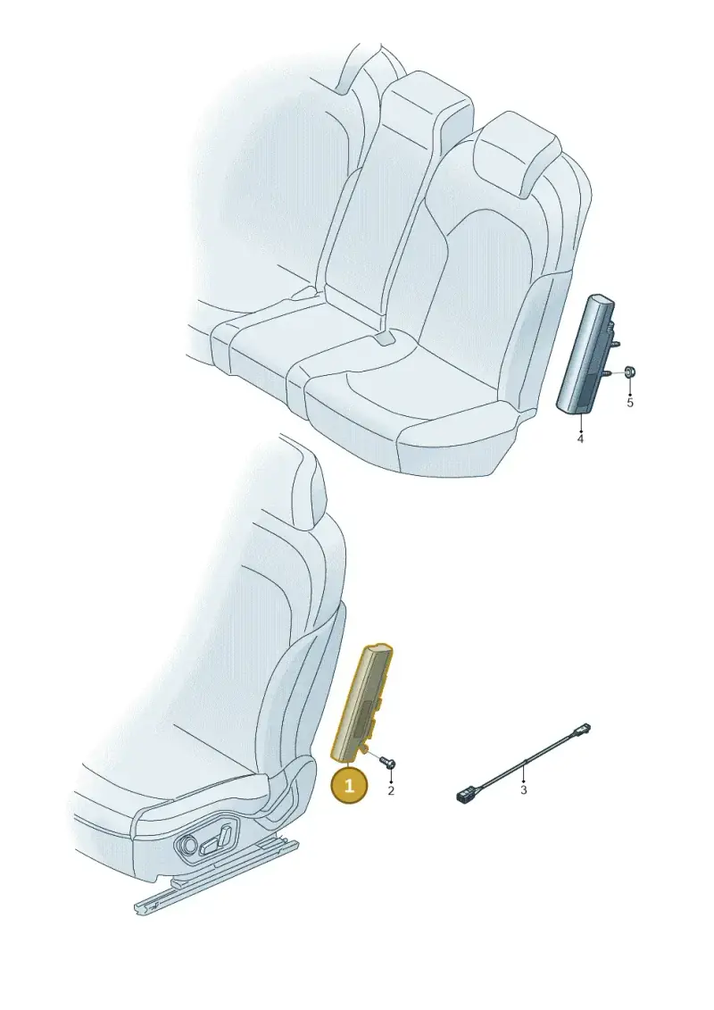 8W5880242P Audi Side Airbag Unit