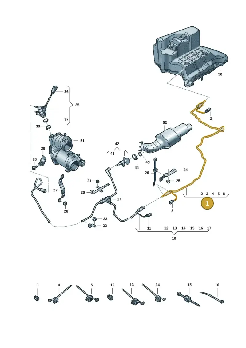 8W6131962G Audi Transfer Line for Reducing Agent