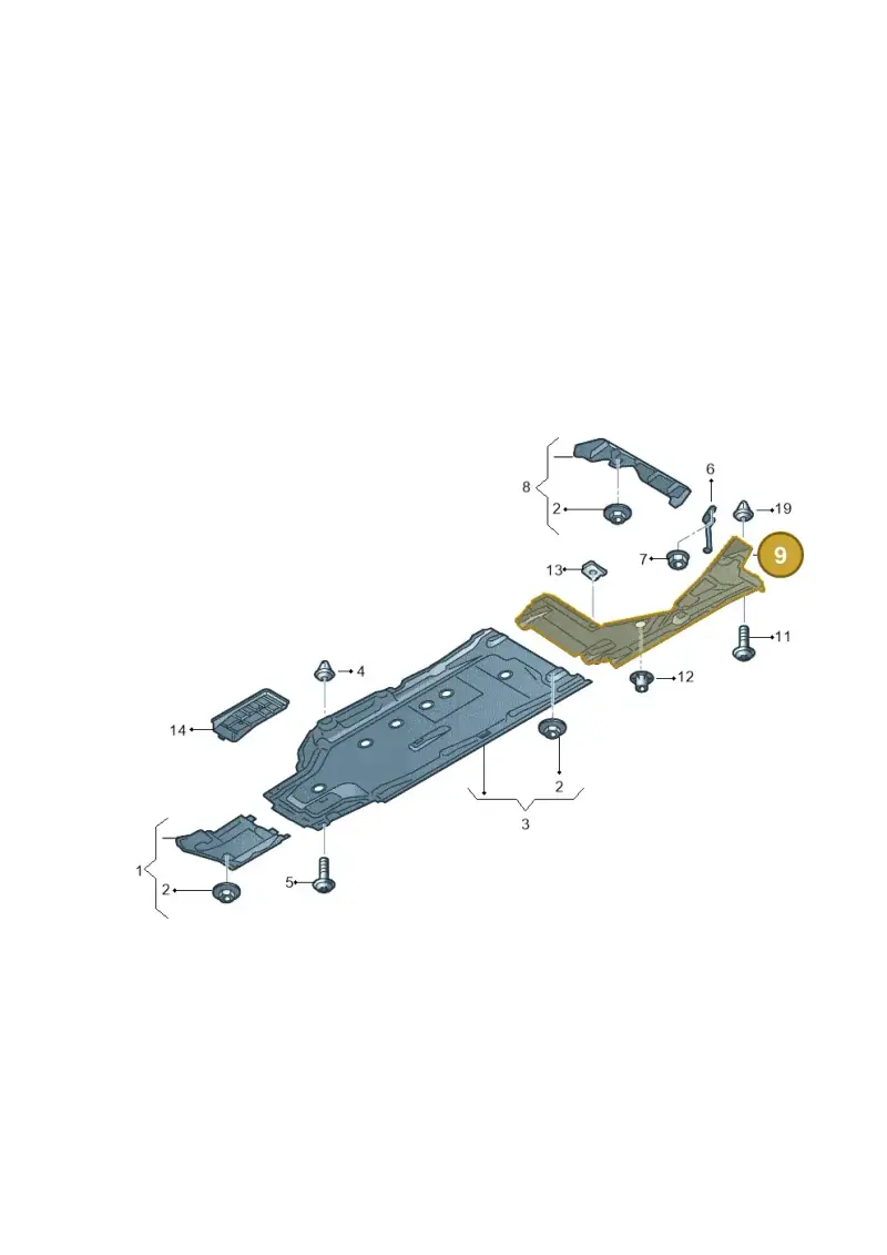 8W8825215A Audi Underbody Trim