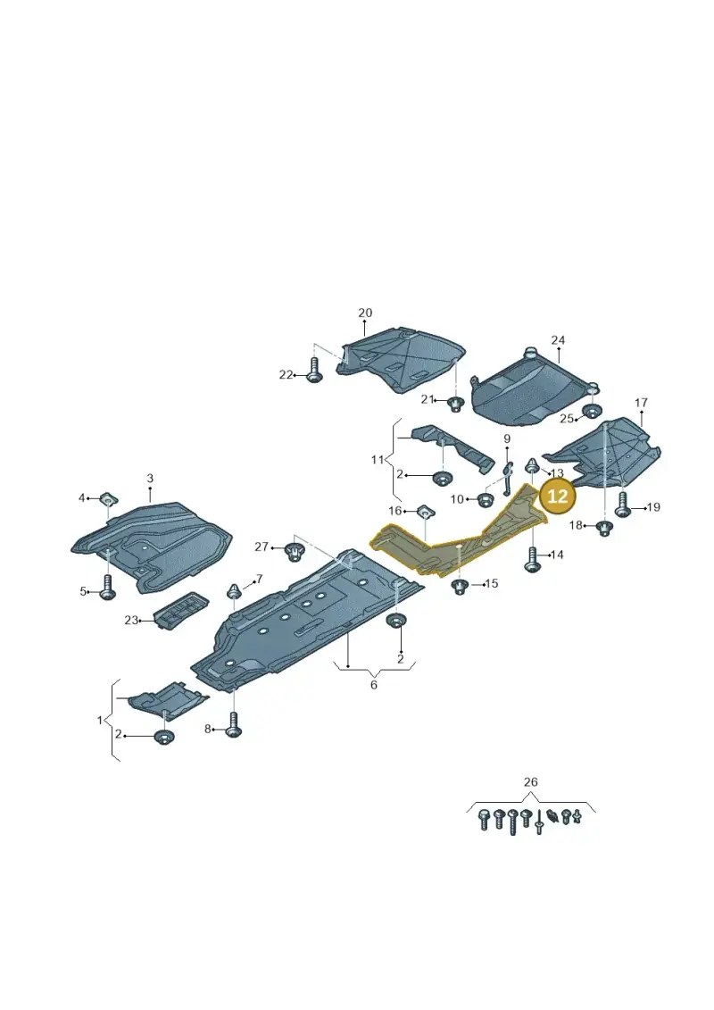 8W8825215C Audi Underbody Trim