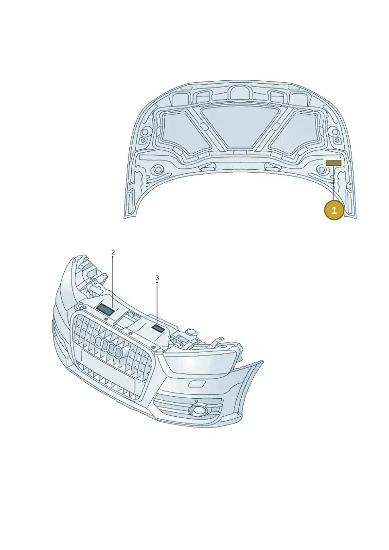 8X0010515M Audi Sticker for Air Conditioner