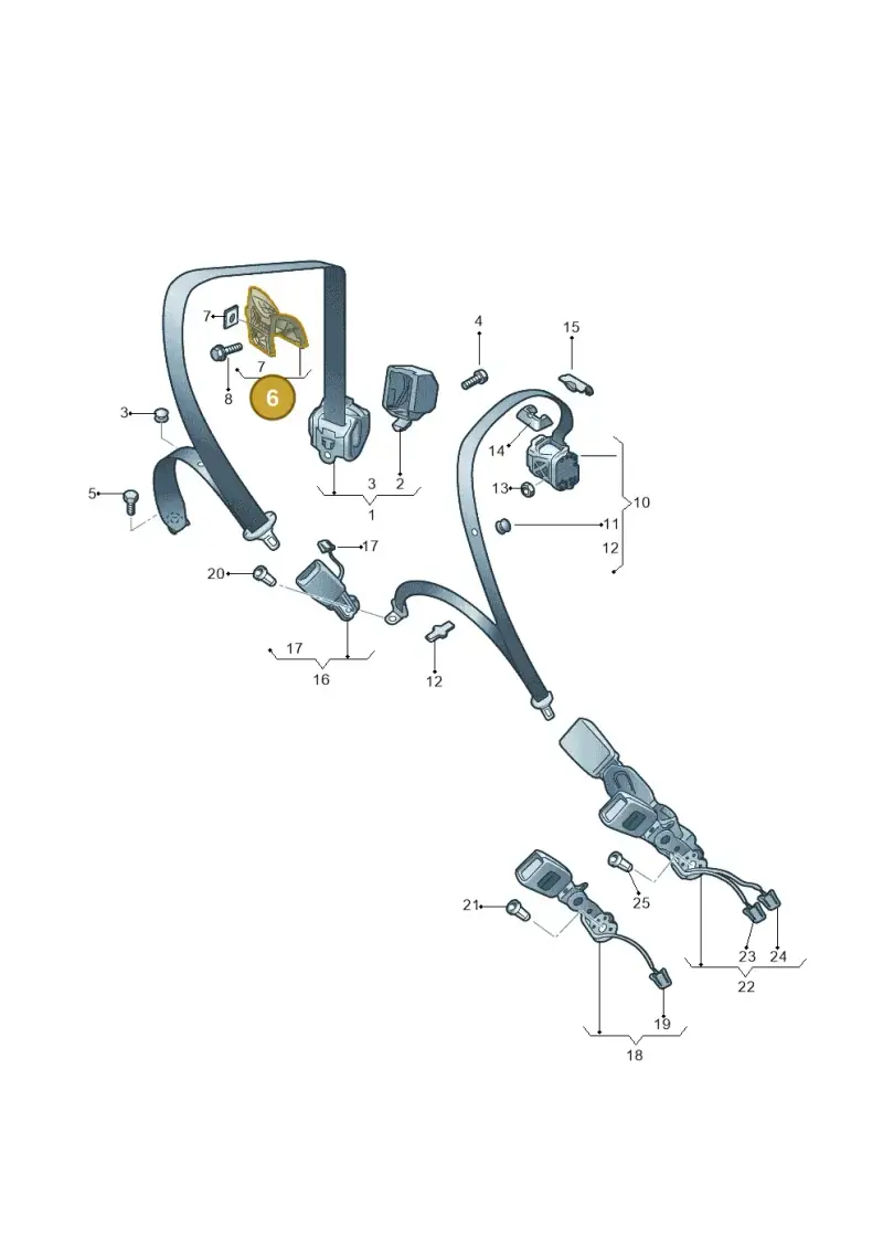 8X0857792A Audi Seat Belt Guide