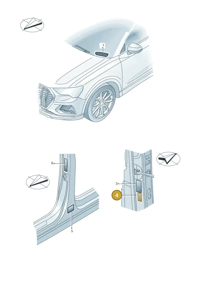 8Y0010552B Audi Sticker 'homologation'