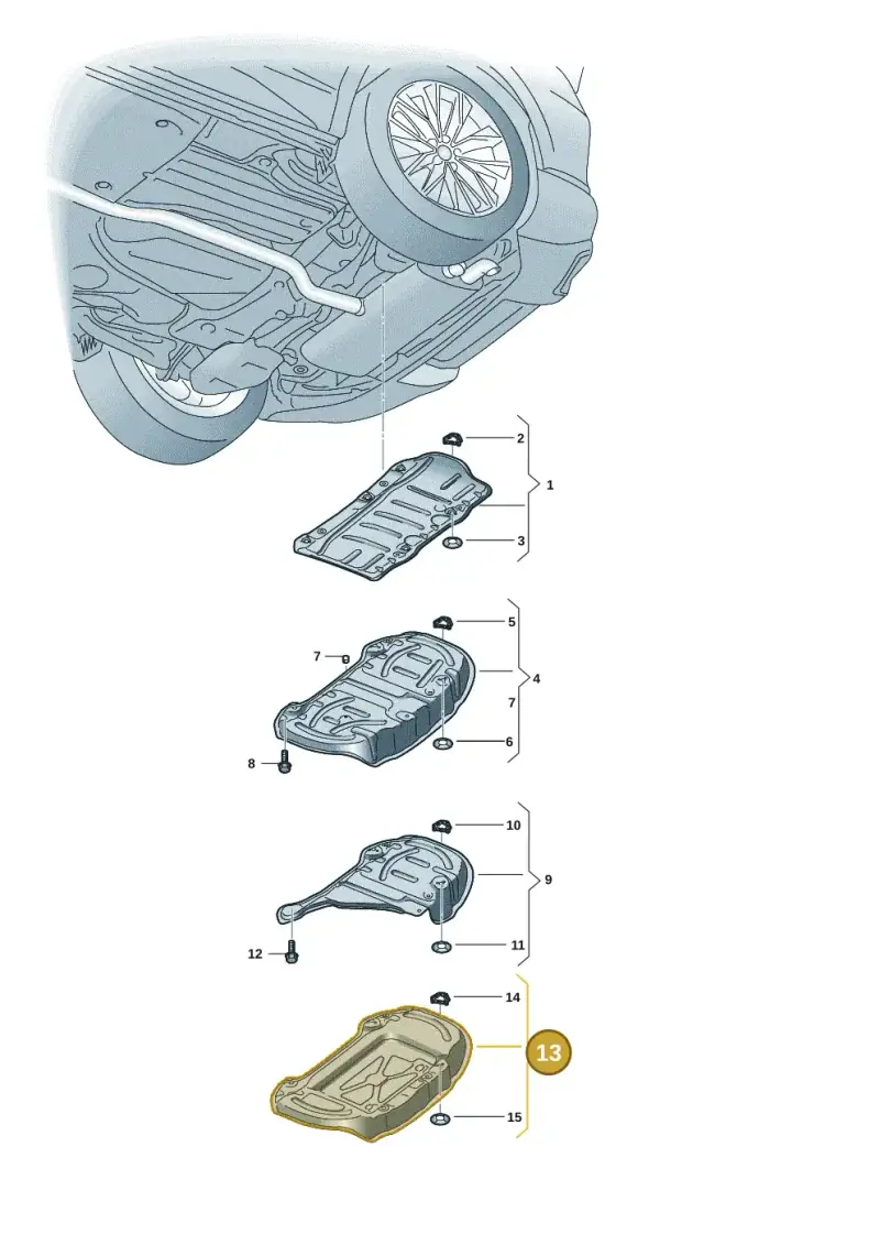 8Y0825701 Audi Heat Shield for Rear Silencer