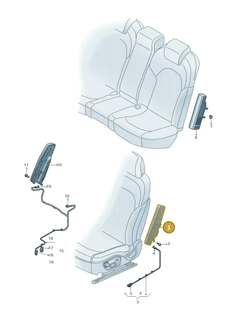 8Y0880241E Audi Side Airbag Unit