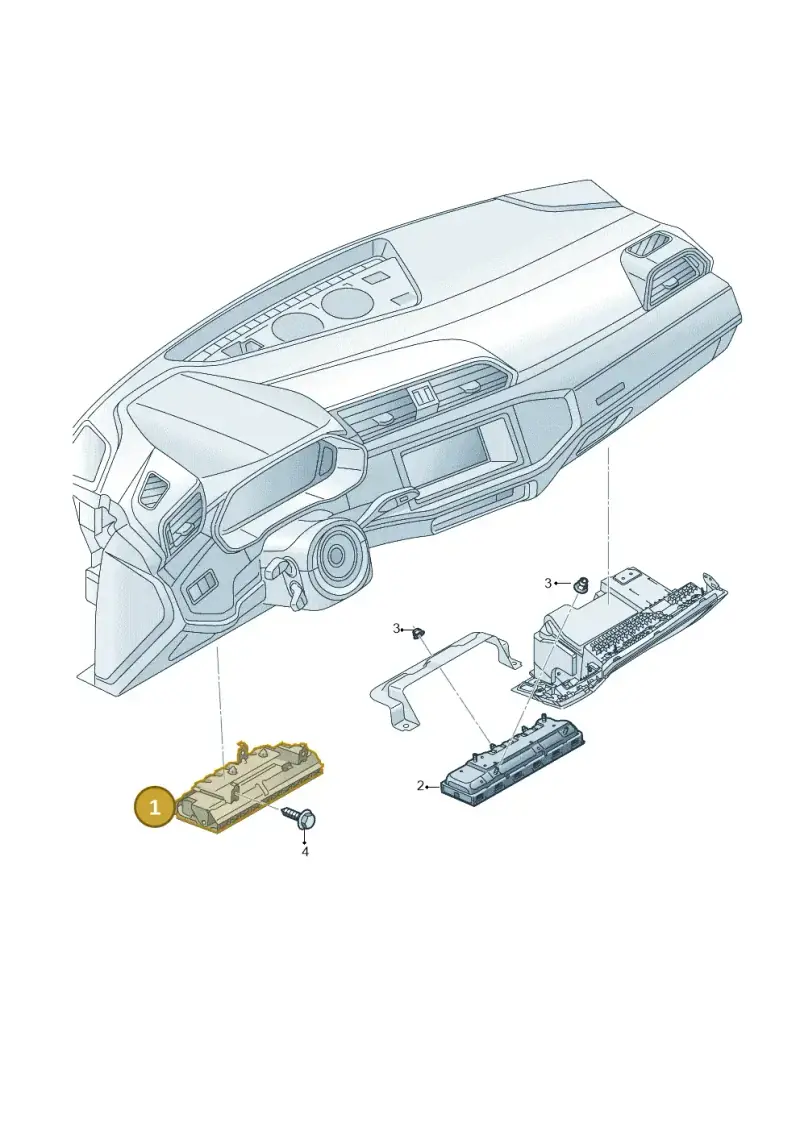 8Y1880841E Audi Knee Airbag Unit