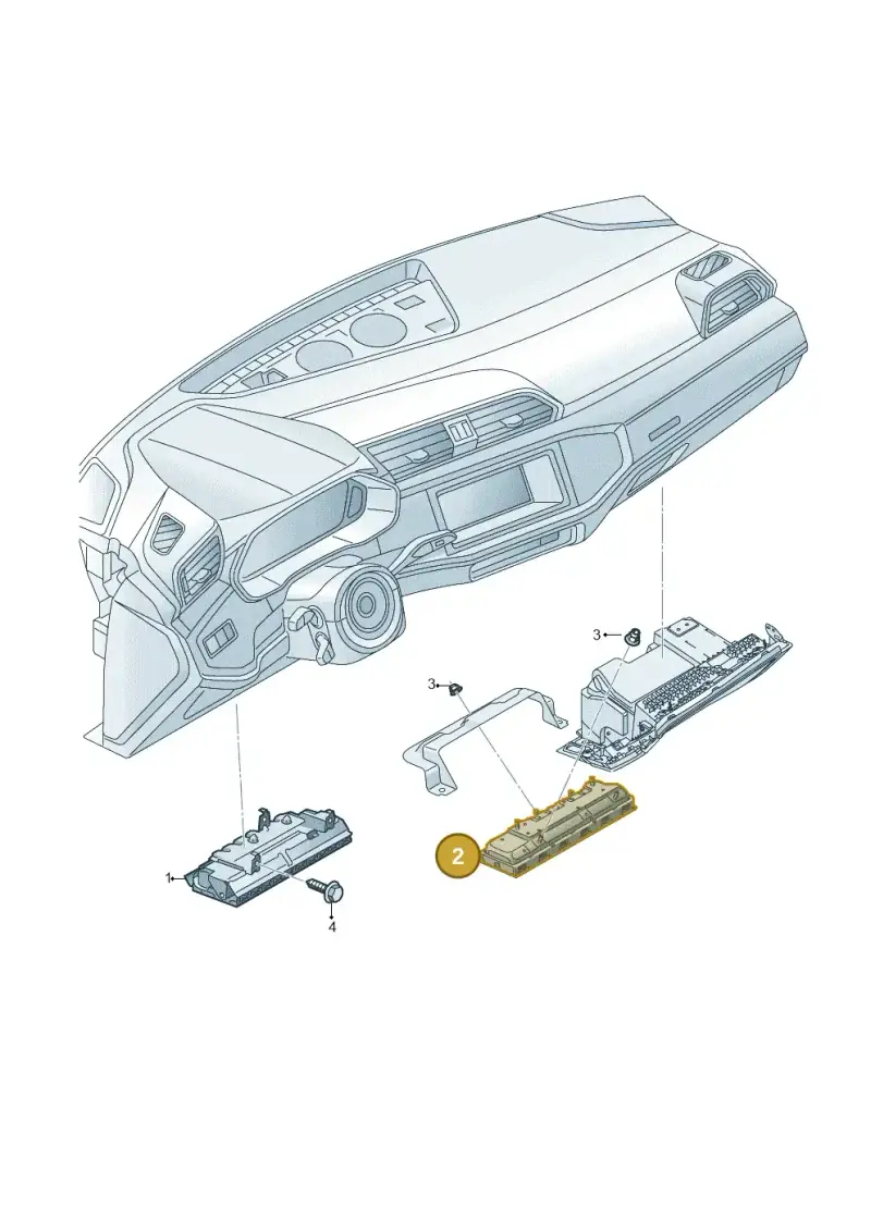 8Y1880842E Audi Knee Airbag Unit