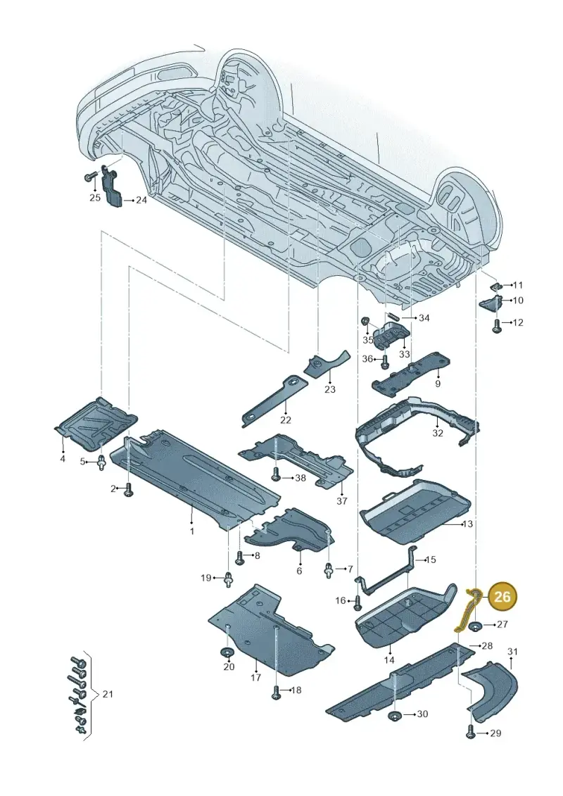 8Y5825343A Audi Bracket