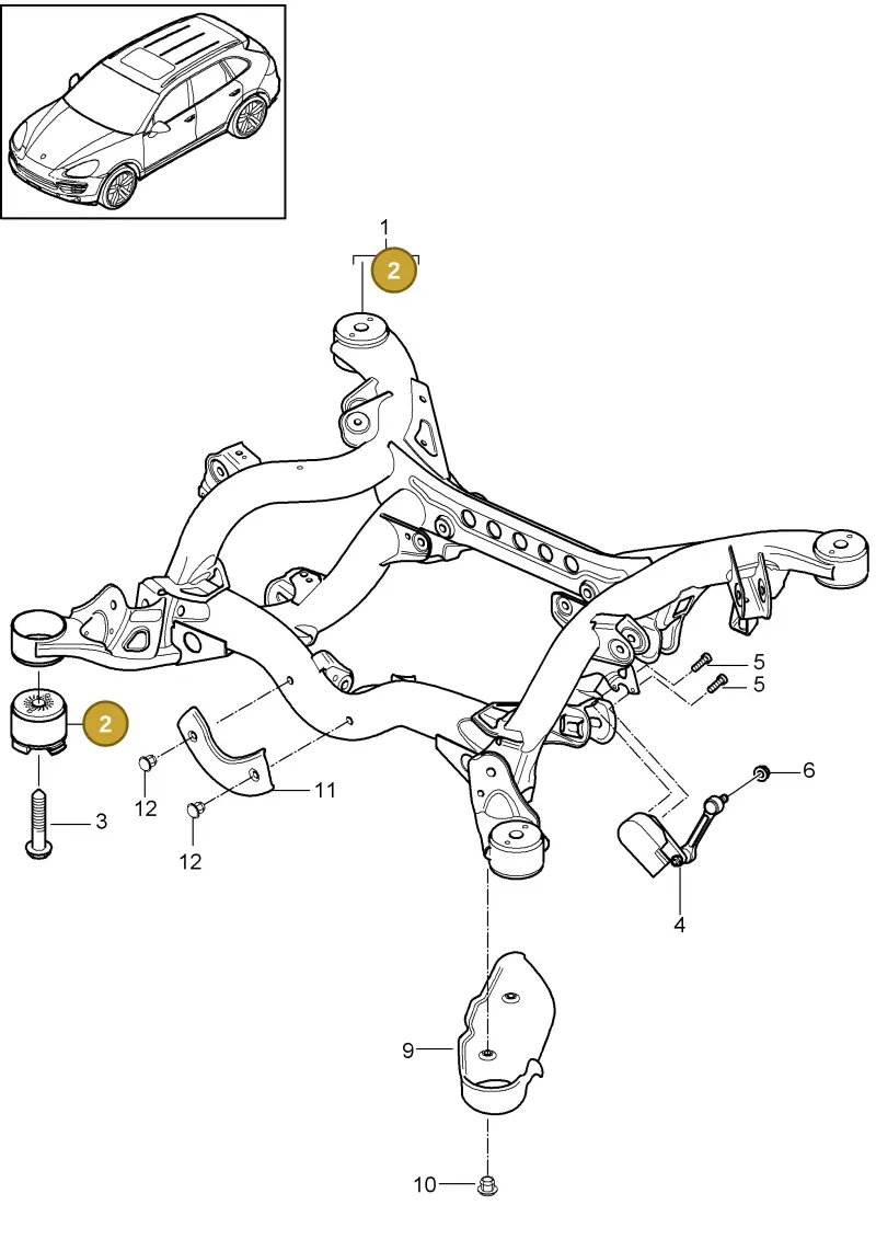 95533113501 Porsche Hydro-Mounting