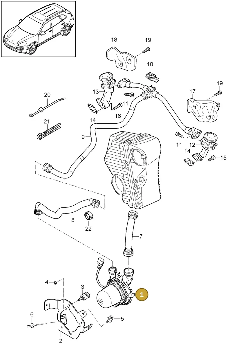 95860510400 Porsche Secondary Air Pump