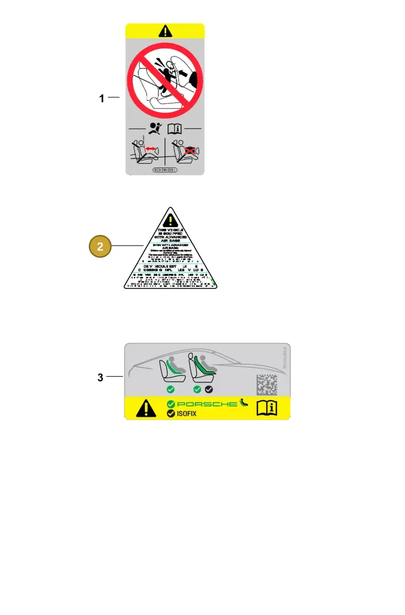 95870142110 Porsche Warning Sign