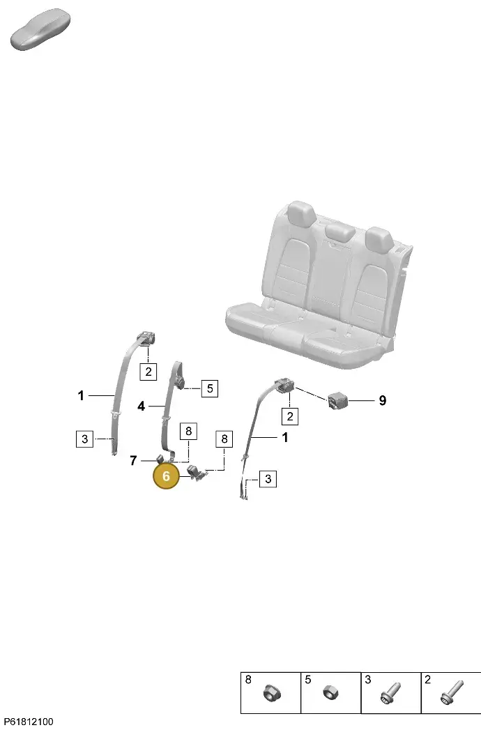 95C857739 Porsche Belt Latch