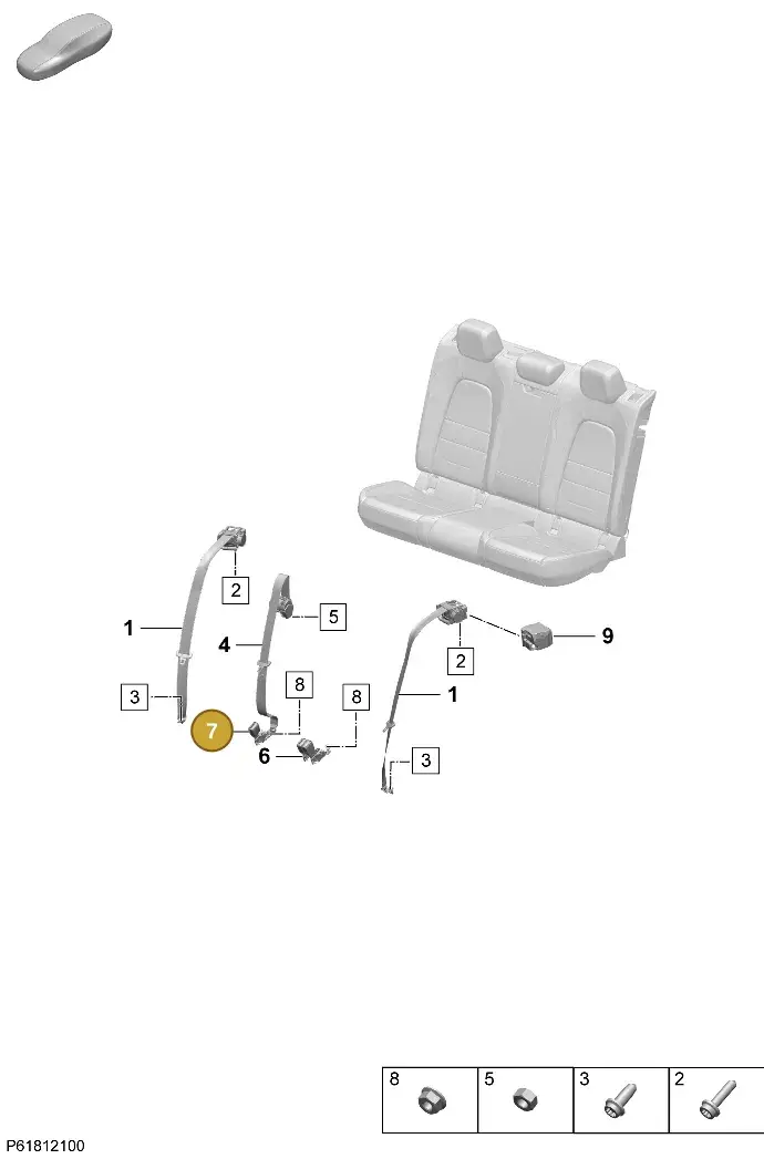 95C857740 Porsche Belt Latch