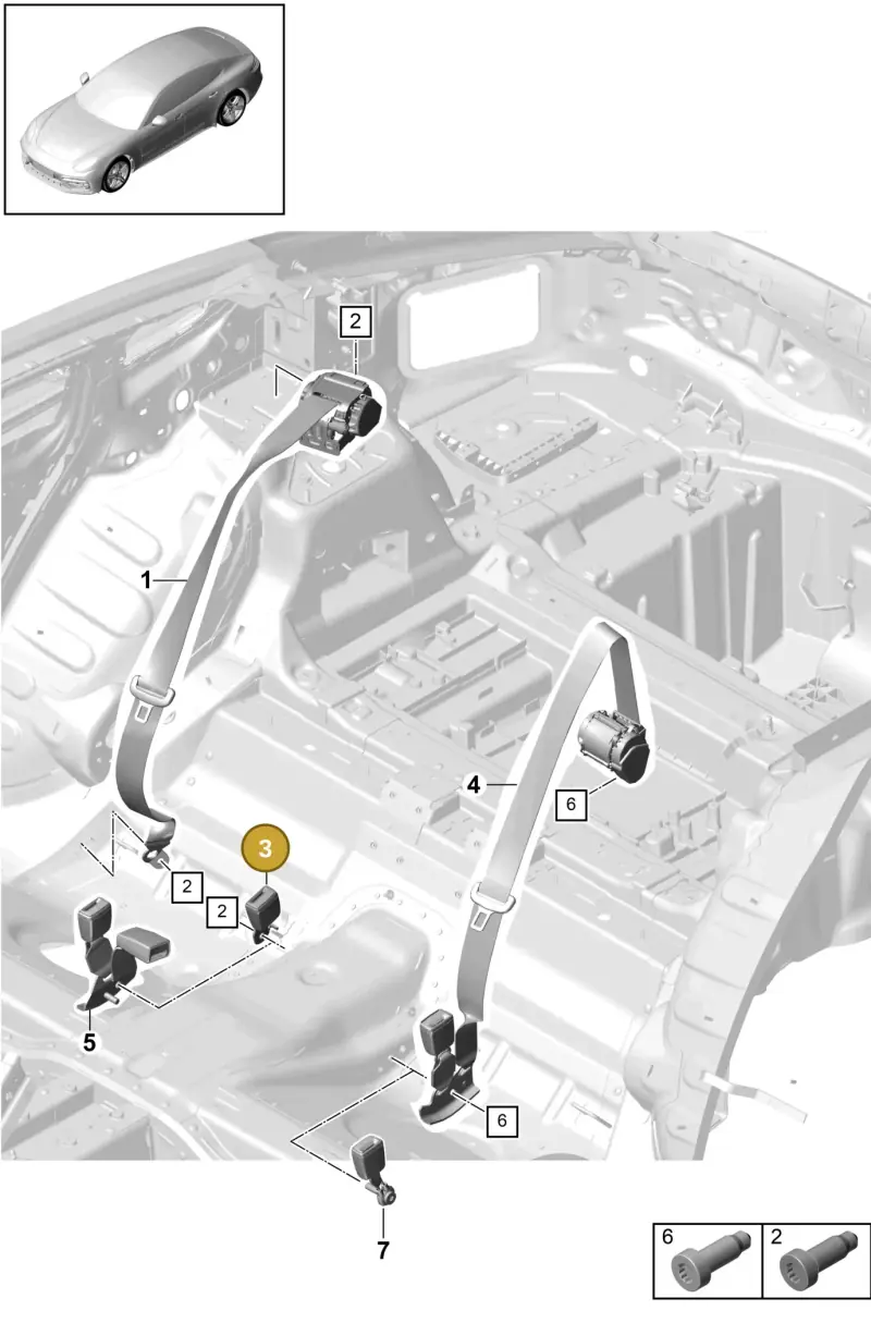 971857753 Porsche Belt Latch