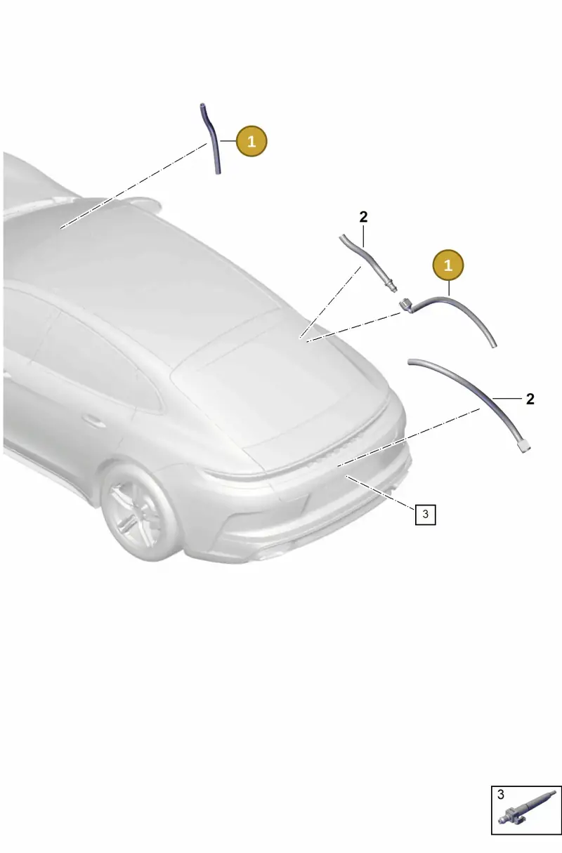 971955447A Porsche Hose Line for Washer Water