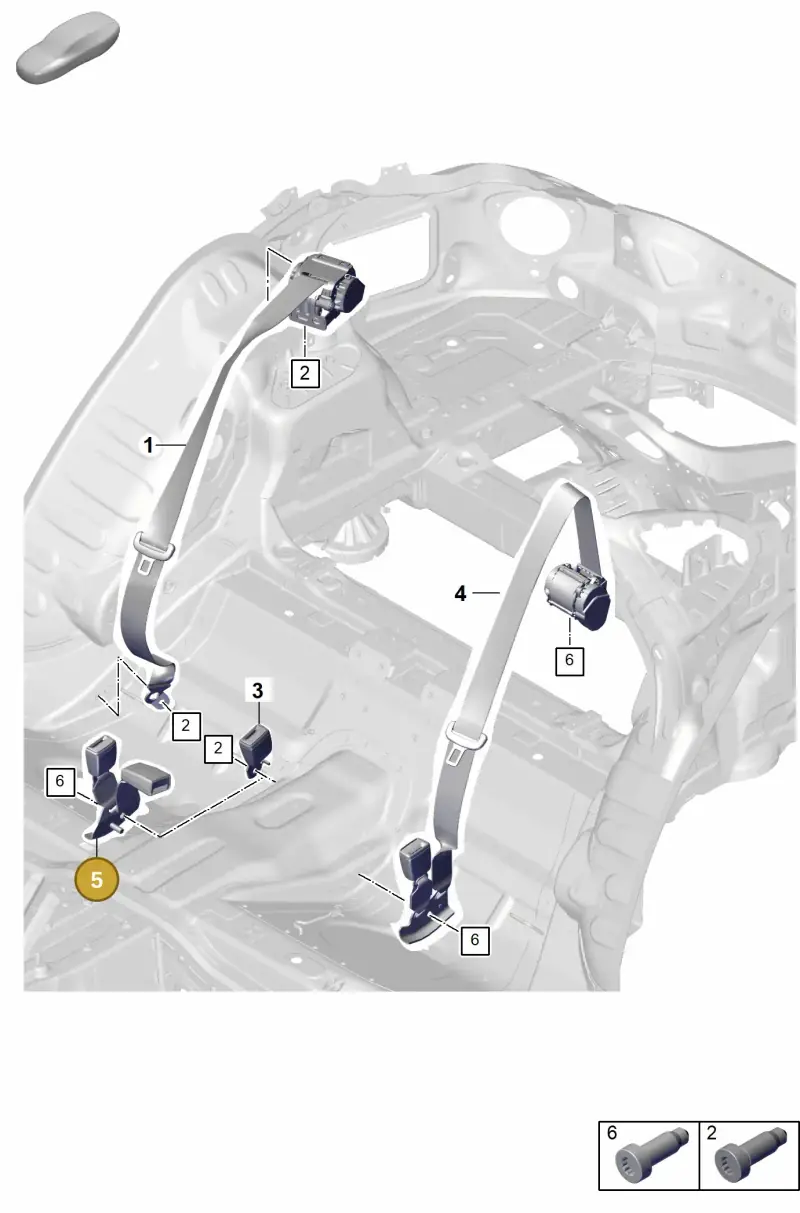 974857753D Porsche Belt Latch