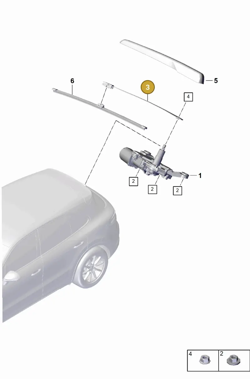 974955707B Porsche Wiper Arm