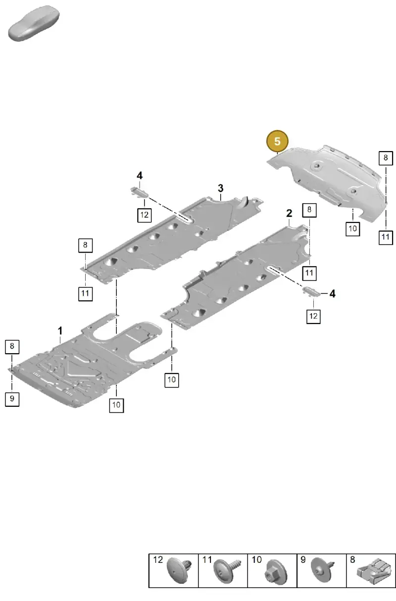 976825505A Porsche Underbody Trim