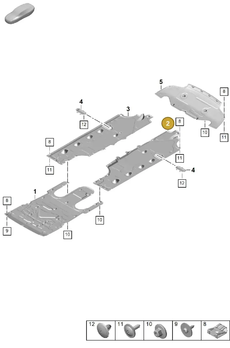 976825521 Porsche Underbody Trim