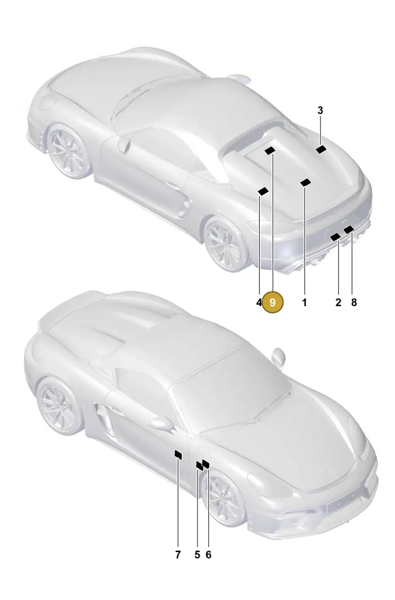 982010011 Porsche Sticker