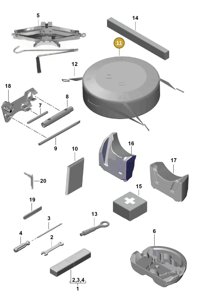 982857927 Porsche Bag for Emergency Wheel