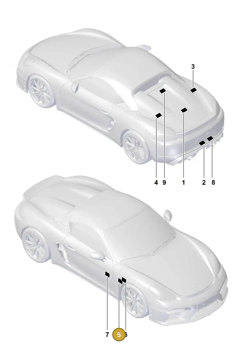 99100611704 Porsche Sticker