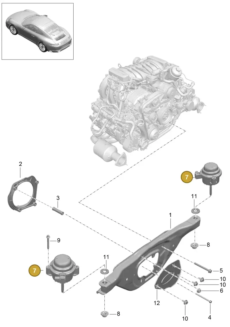 99137504904 Porsche Hydro-Mounting