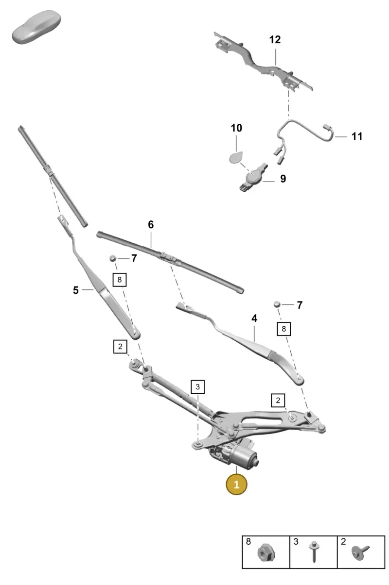 99162803510 Porsche Wiper Motor