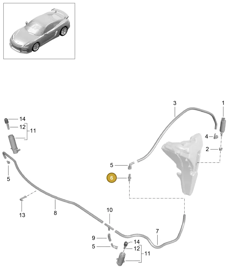 99162820801 Porsche Hose Connector