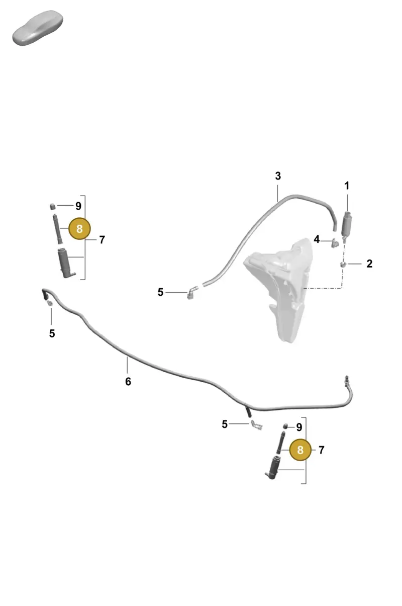 99162826501 Porsche Nozzle Head