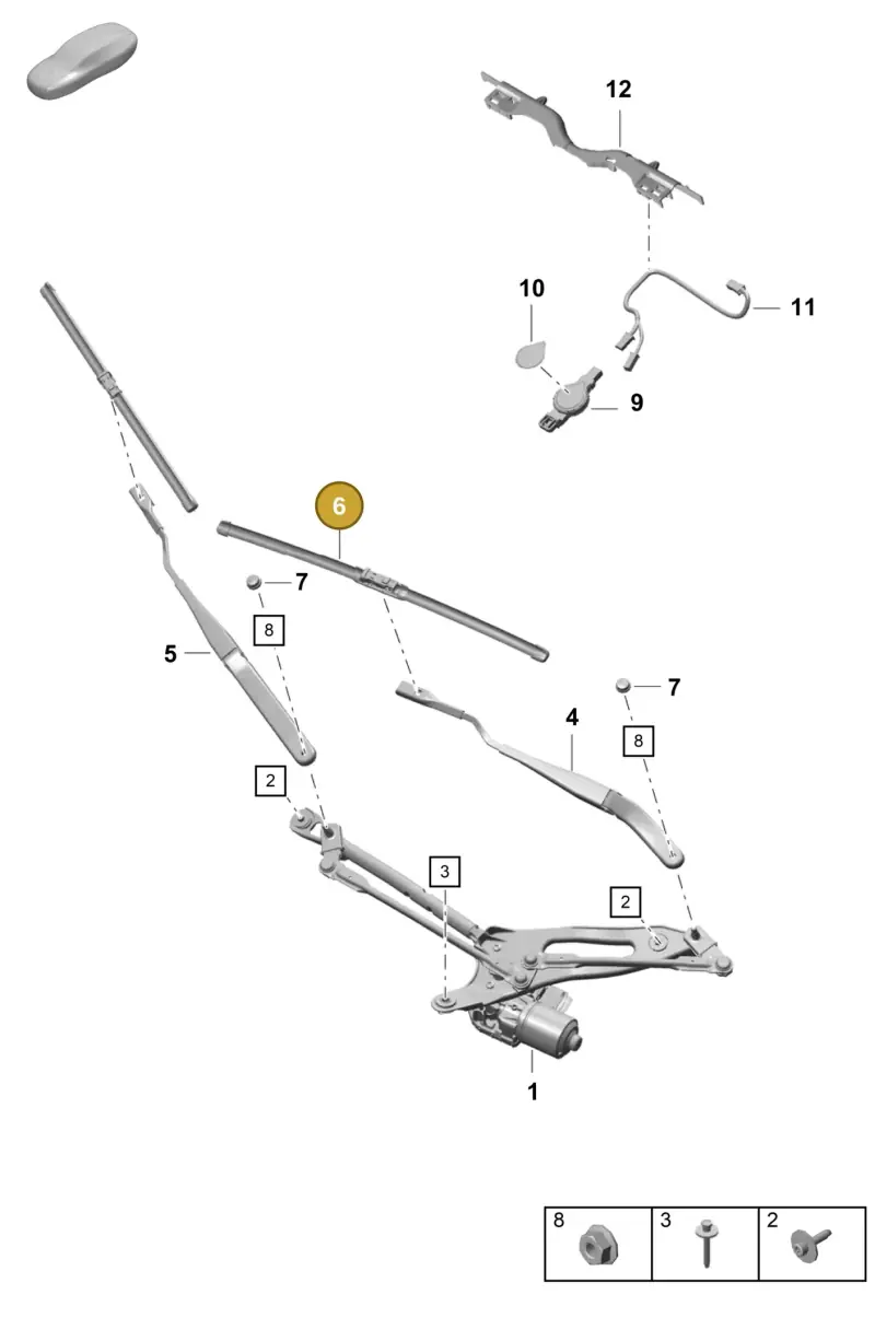 99162890301 Porsche 1 Set: Wiper Blades