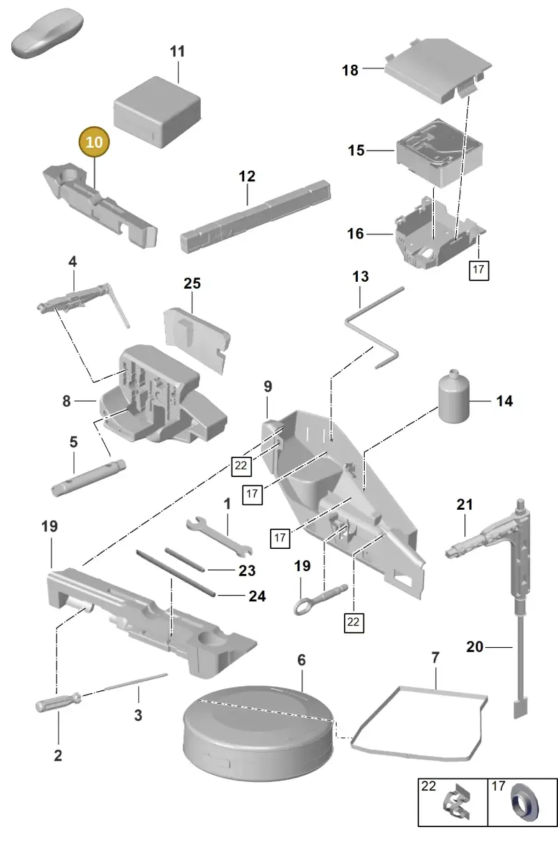 992012123B Porsche Mounting for Vehicle Tools