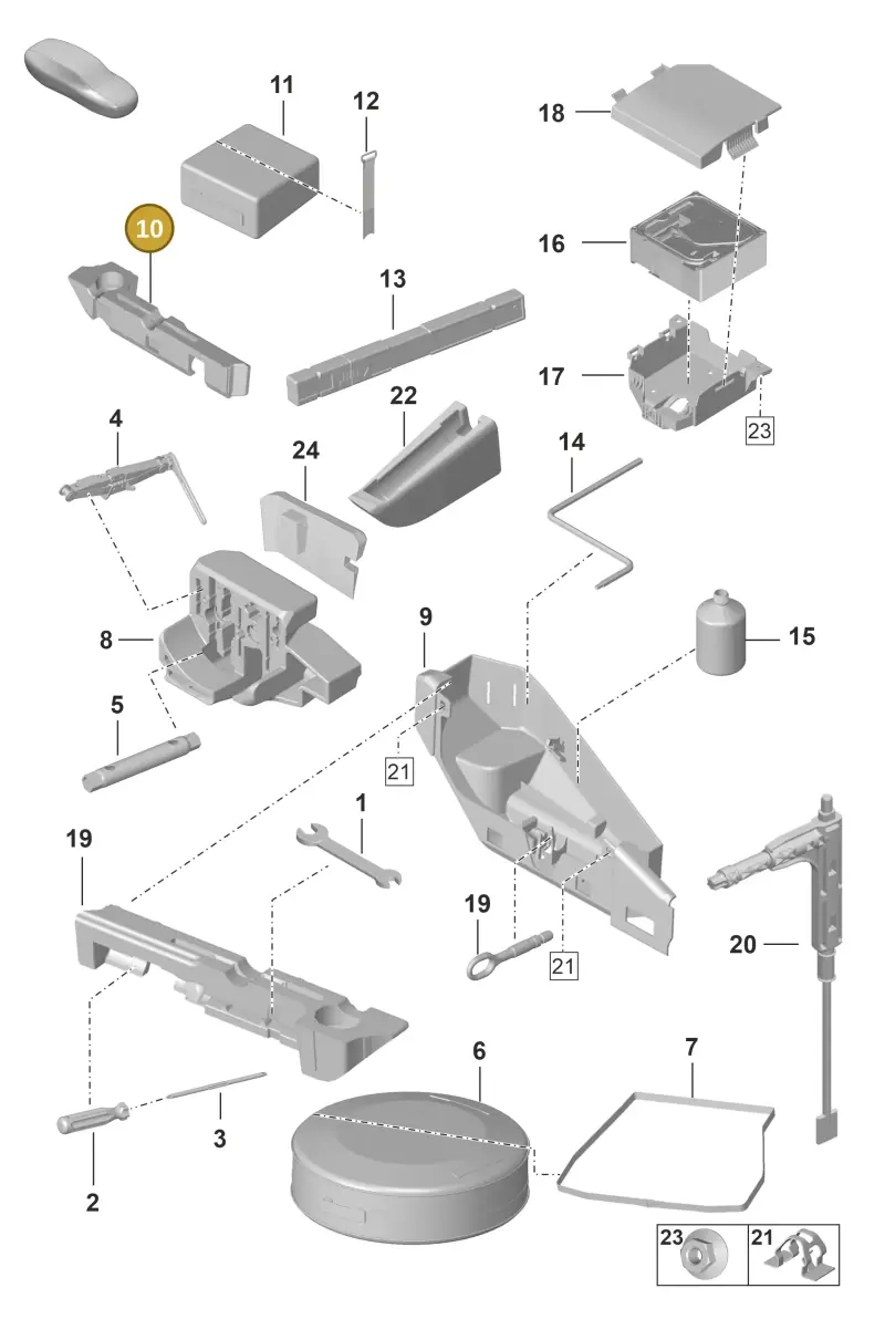 992012123 Porsche Mounting for Vehicle Tools
