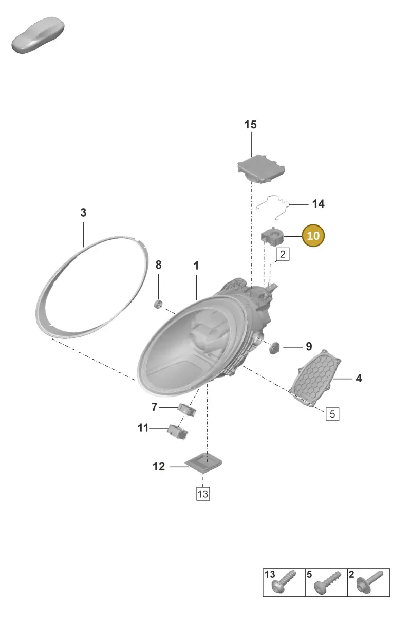 992941052 Porsche Fan for Headlamps