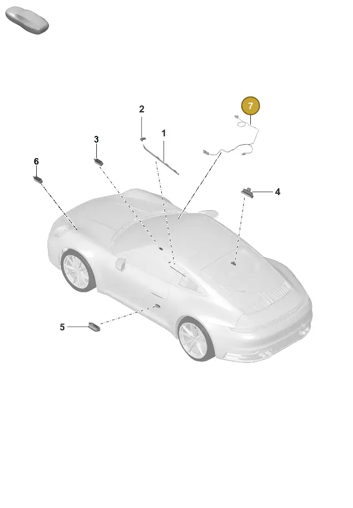 992971679A Porsche Wiring Set for Dash Panel Box Light