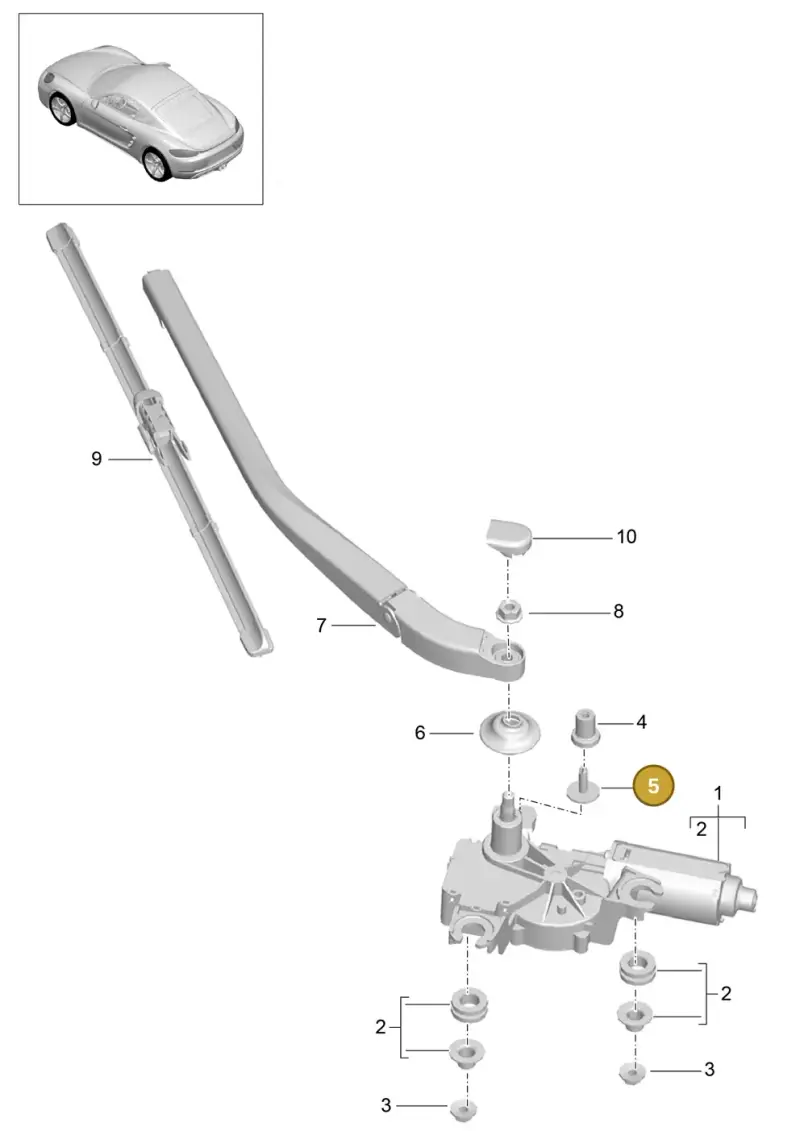 99907346801 Porsche Bolt with Washer