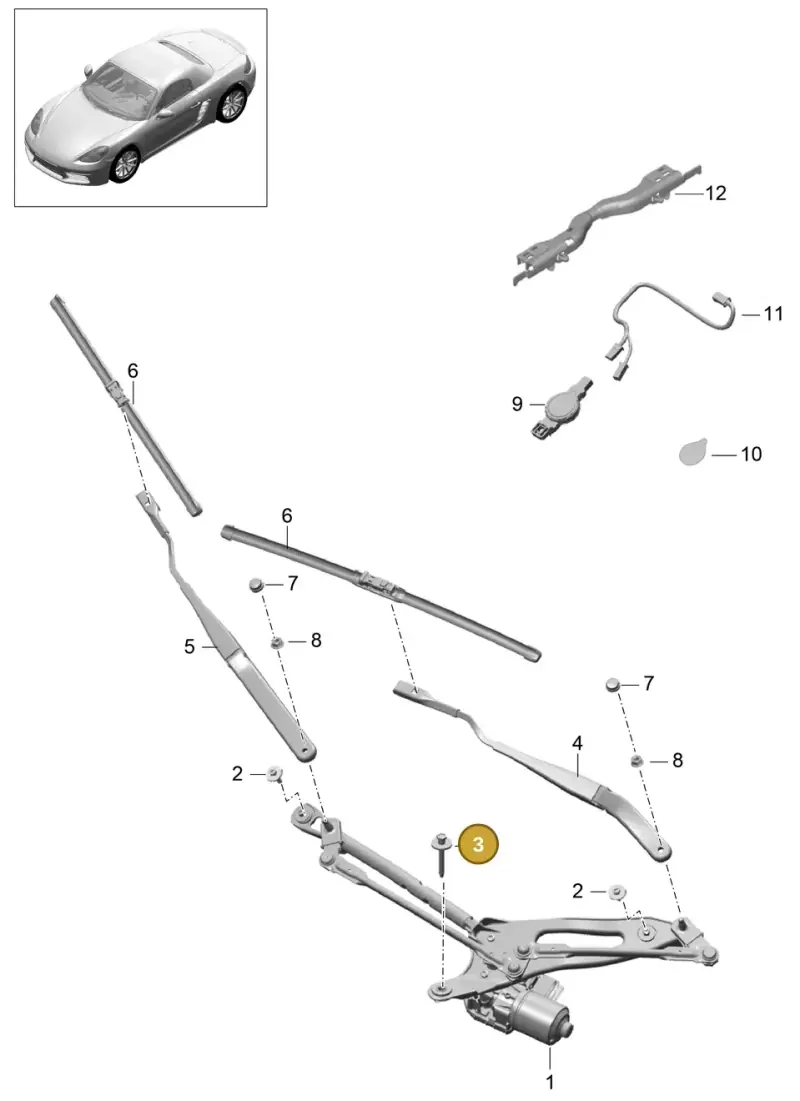 99914130401 Porsche Bolt with Washer