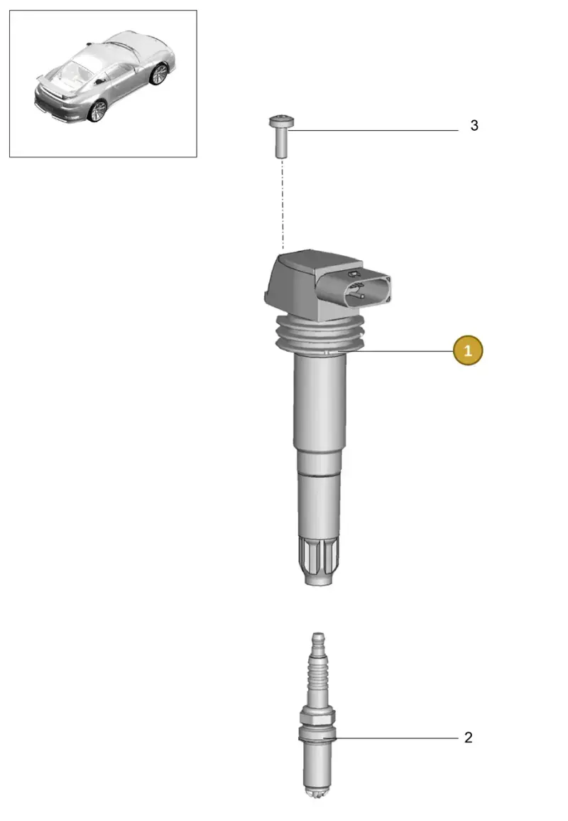 9A160210407 Porsche Ignition Coil