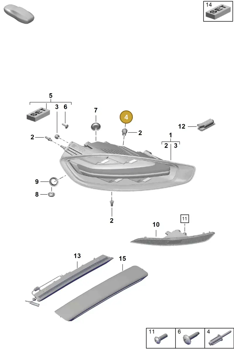 9A700778500 Porsche Bolt with Washer