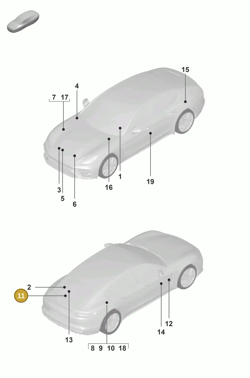 9A7010004 Porsche Sticker
