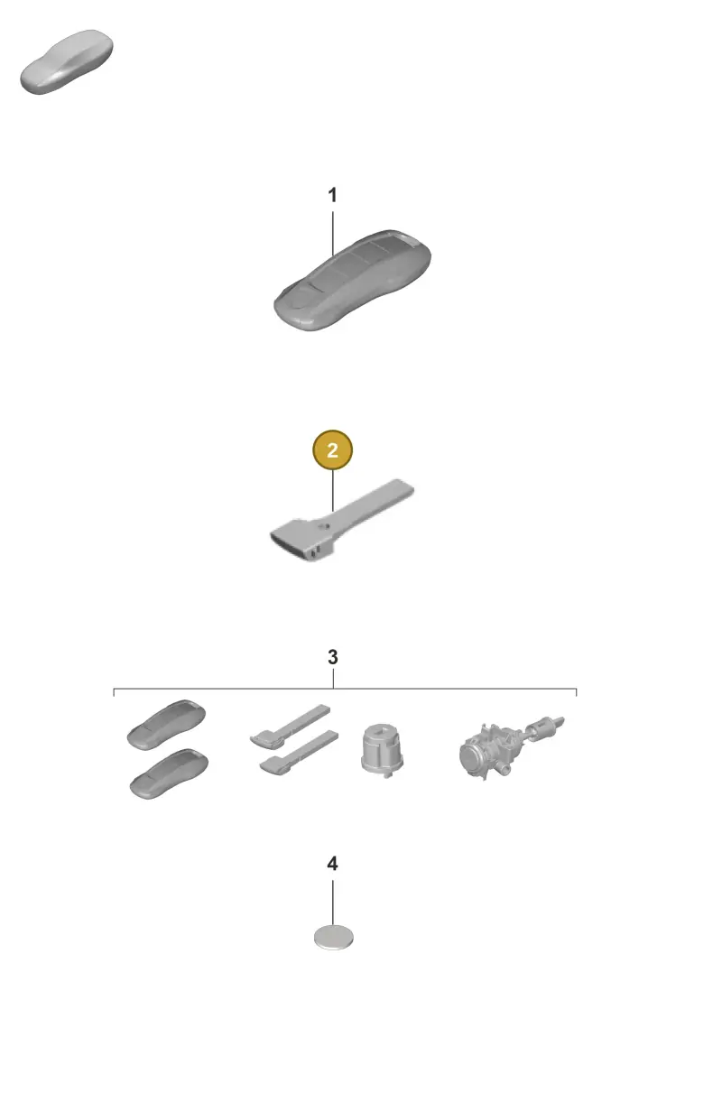 9A783721600 Porsche Emergency Key