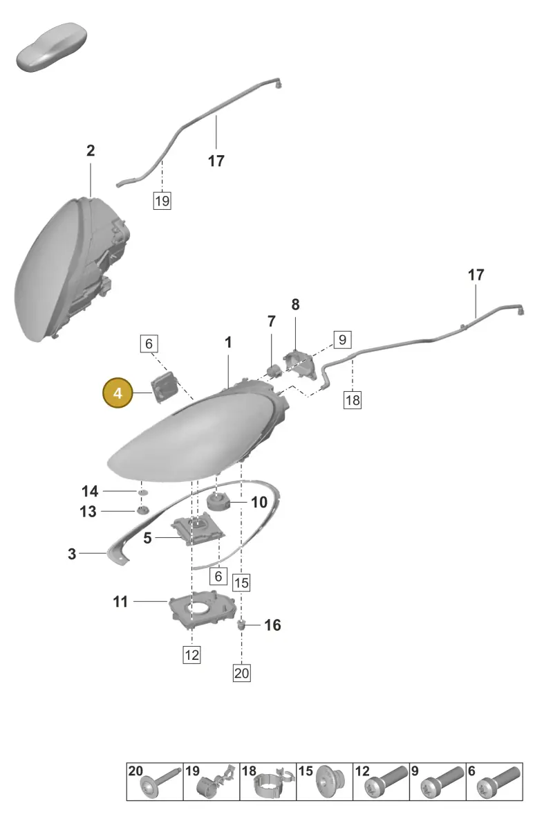 9A790739700 Porsche Control Unit for Light Control System