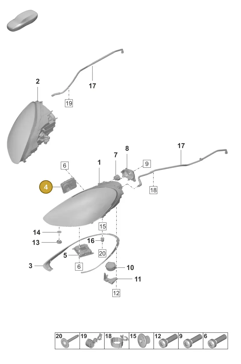 9A790739900 Porsche Control Unit for Light Control System