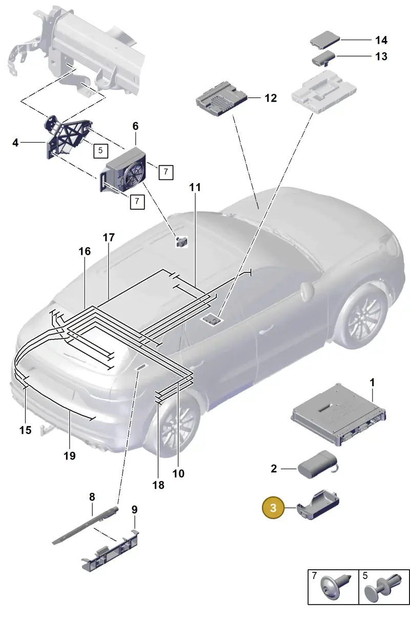 9A7907729 Porsche Battery Cover