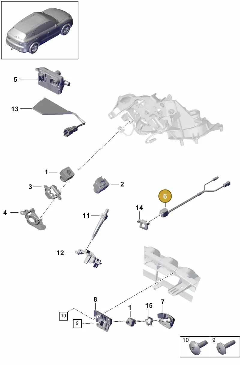 9A798055600 Porsche Reversing Camera