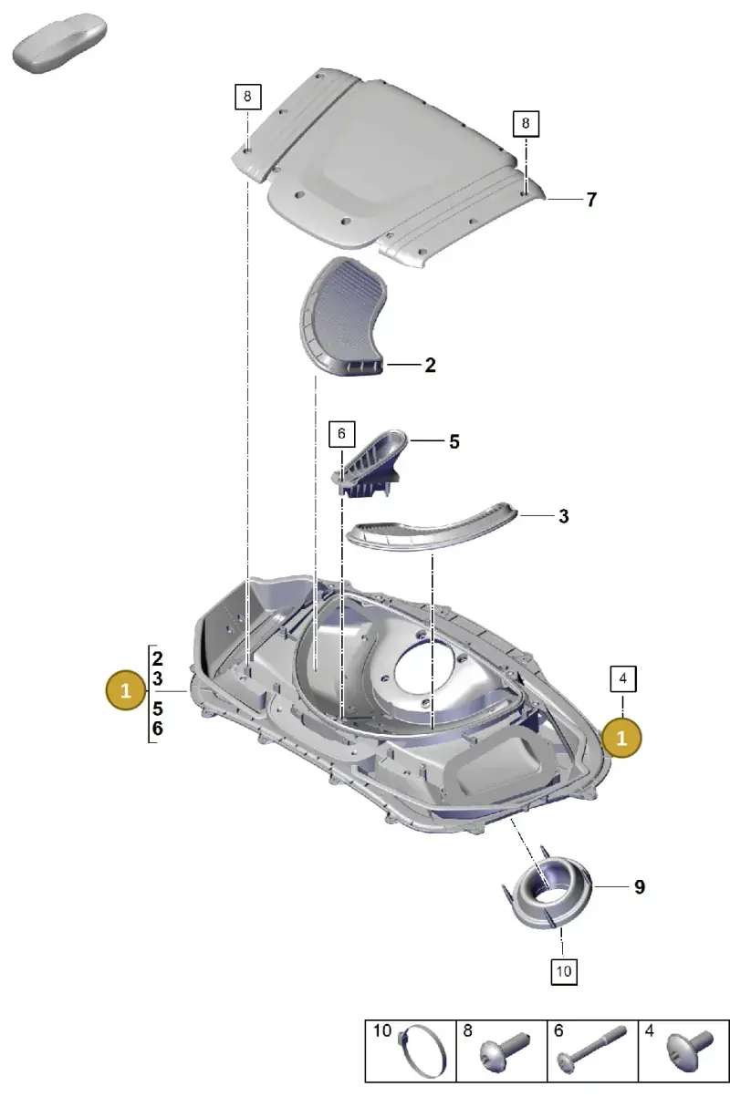 9GT129407G Porsche Air Filter Housing